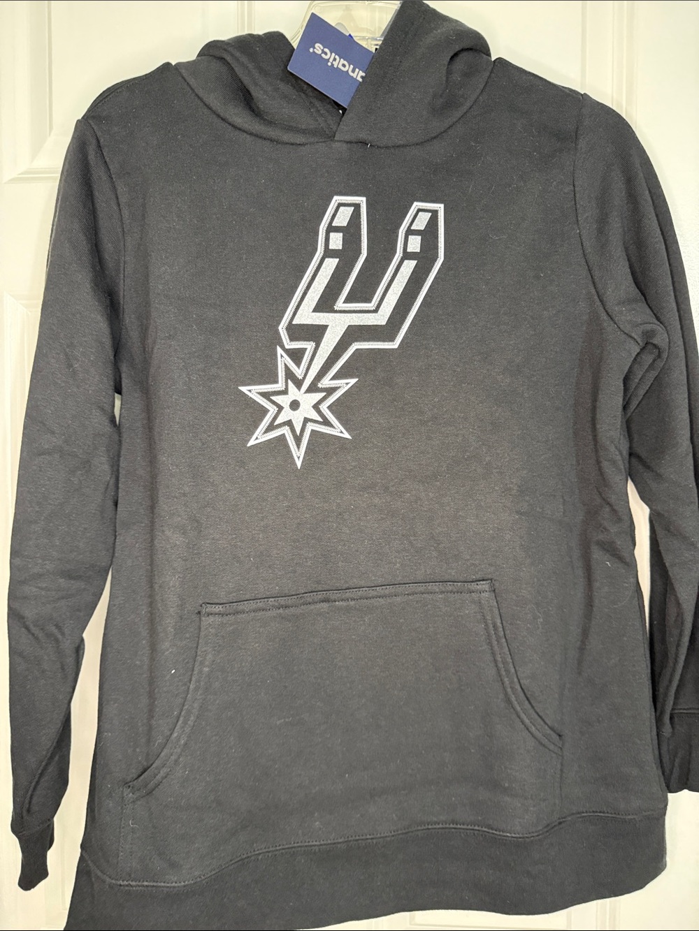 Men's Black Hoodie with Spurs Logo - #2 Leonard